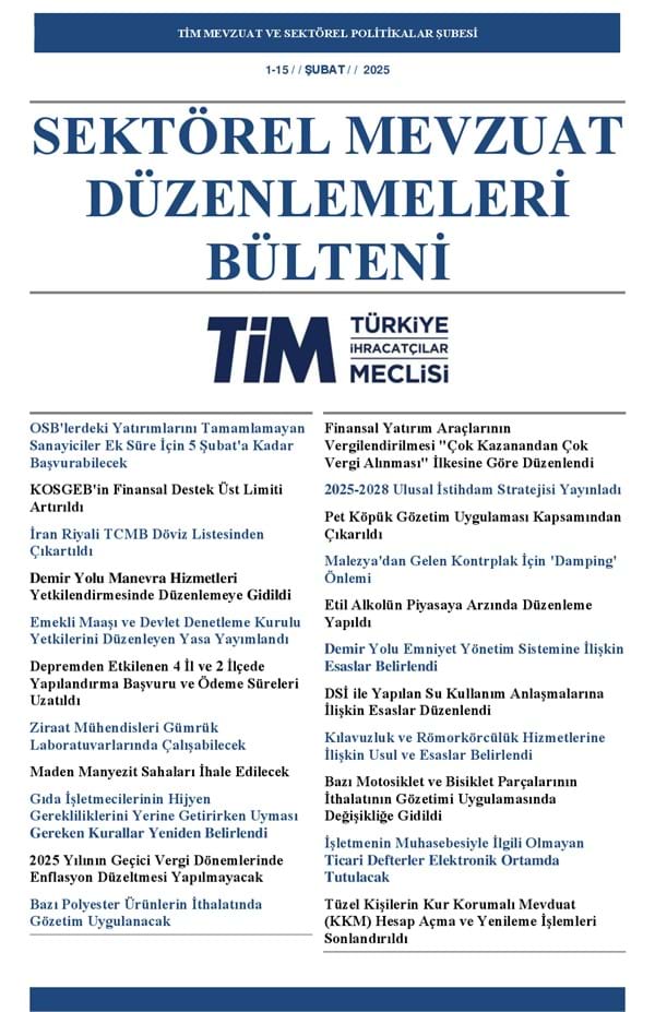 1-15 Şubat 2025 Bülteni 