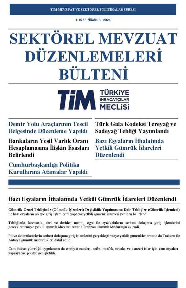 1-15 Nisan 2025 Bülteni 