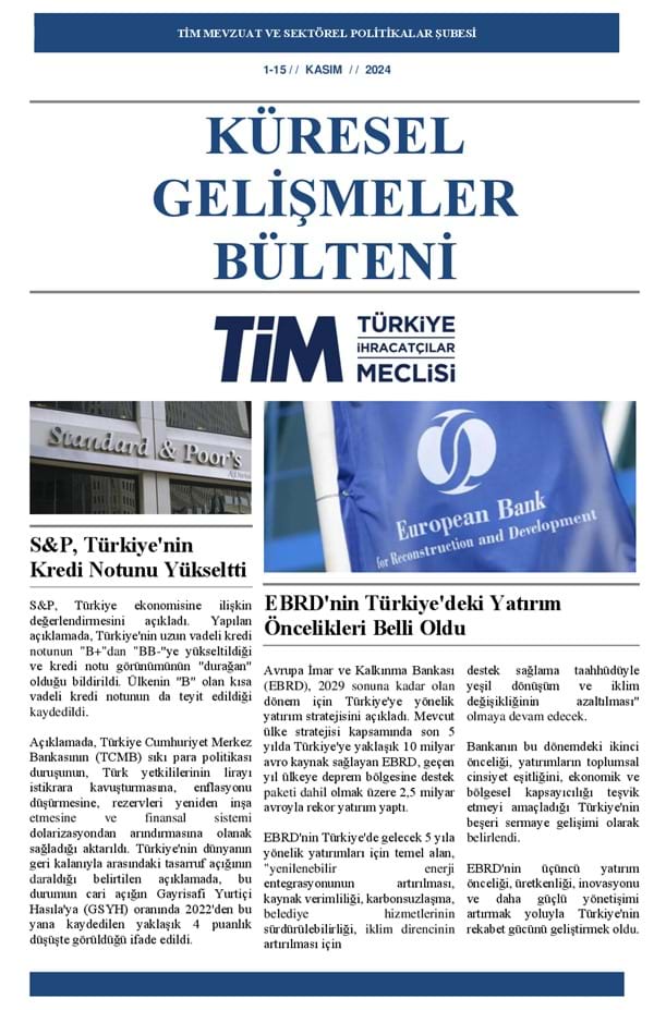 1-15 Kasım 2024 Bülteni 
