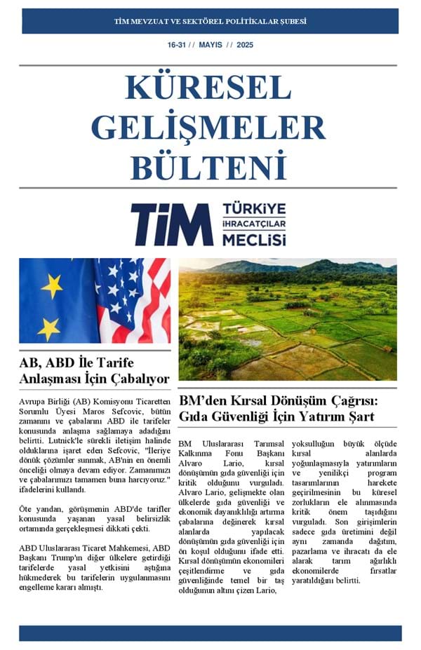 16-31 Mayıs 2025 Bülteni 